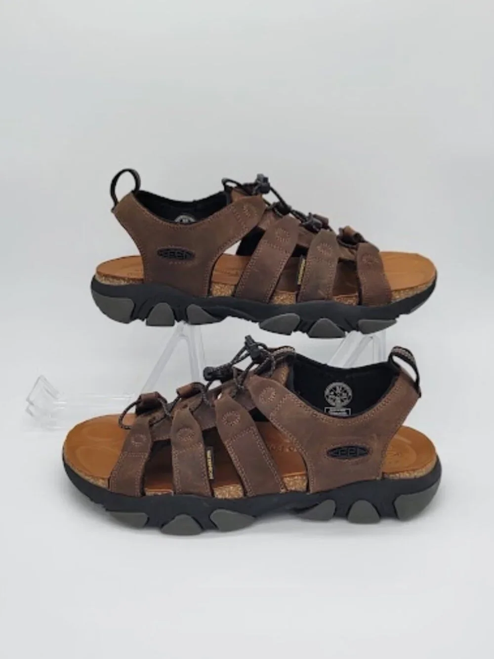 KEEN Men’s Daytona II Brown Leather open-Toe Outdoor Sandals Size 11 NWOB